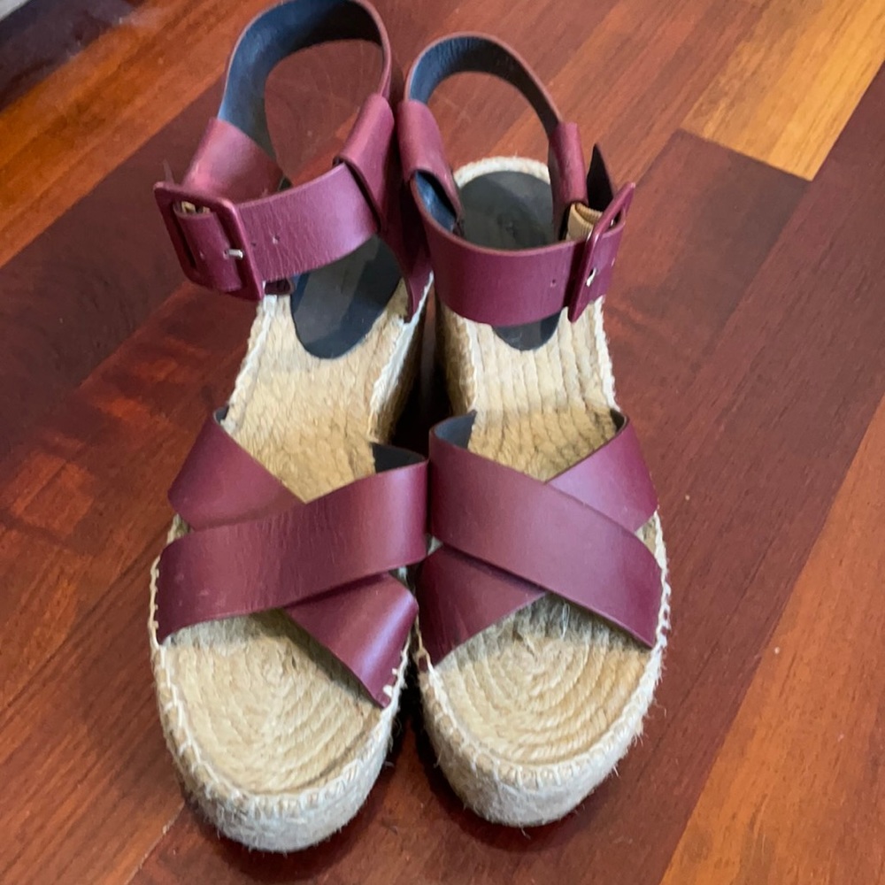 Celine platform espadrille sandal wedges - Picture 2 of 6